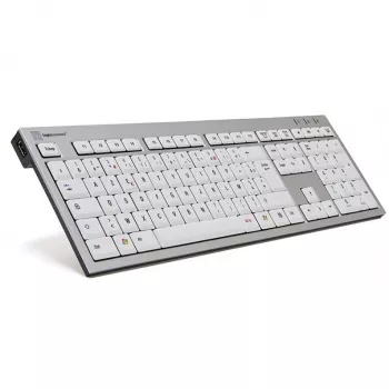 Πληκτρολόγιο Logickeyboard SKB-AJPU-FR Universal USB AZERTY Γαλλικό Αλουμίνιο Λευκό