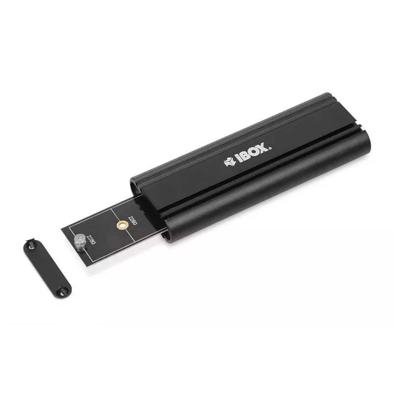 Θήκη SSD IBOX HD-07 για 1x M.2 δίσκο, USB 3.2 Gen 2 (10 Gbit/s), USB-C, μαύρο