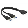 Καλώδιο USB DeLOCK 0,25m USB3.0/2xUSB3.0 83910