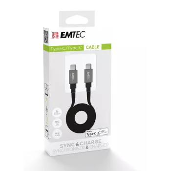 Καλώδιο USB Emtec T700C2 1,2 m USB-C μαύρο