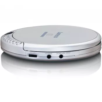 Lenco CD-201SI Φορητό CD player με λειτουργία audiobook και φόρτισης, ασημί