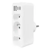 Πολύπριζο MACLEAN MCE248 F/W — 3 πρίζες AC (1×16A, 2×6A) + 4×USB (2×A, 2×C PD 20W), βύσμα EU, λευκό