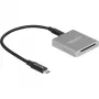 DeLOCK 91006 Αναγνώστης καρτών Γκρι SD USB Type-C 10000 Mbit/s