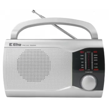 Φορητό ραδιόφωνο Eltra EWA ασημί — δέκτης AM/FM, με μπαταρία