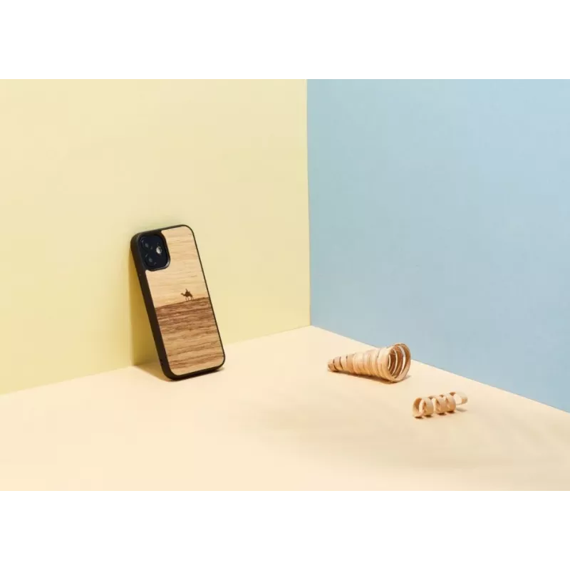 Προστατευτική θήκη Man and Wood για iPhone 12 mini — Terra μαύρο