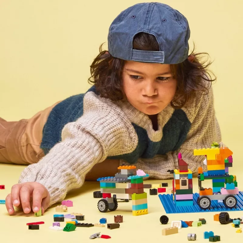 Πλάκα κατασκευής LEGO 11025 — μπλε βάση 32x32 θηλές, 250×250 mm