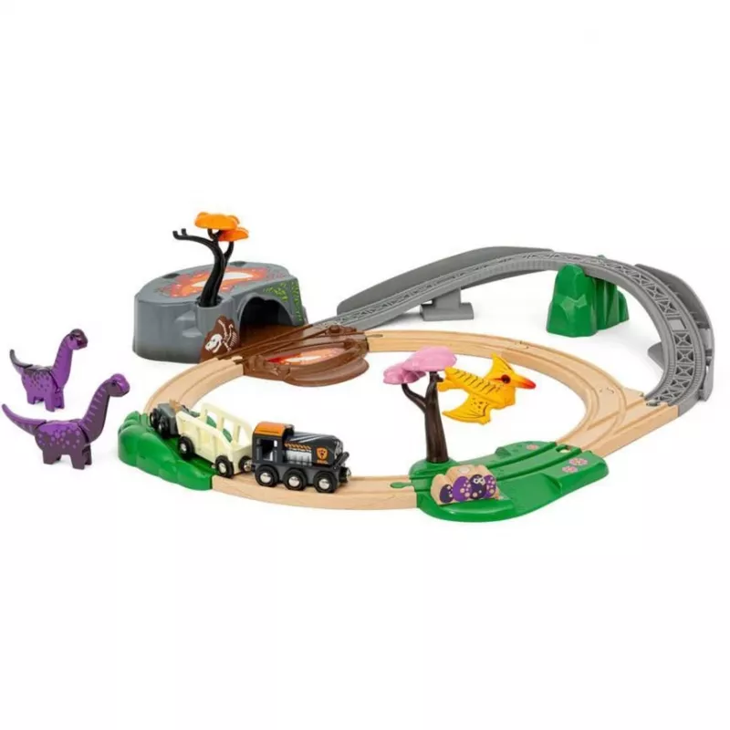Brio World Σετ Περιπέτειας Δεινοσαύρων, Σιδηρόδρομος