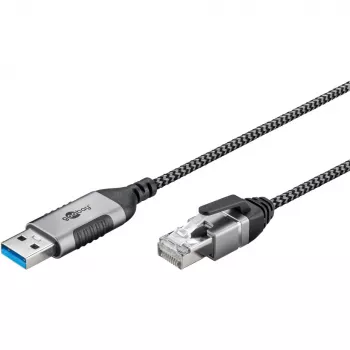 Καλώδιο Ethernet Goobay USB-A 3.0 σε RJ45 λεπτό 2 m – συνδέει router, modem ή (74395)
