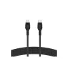 Καλώδιο BoostCharge USB-C/USB-C πλεκτό σιλικόνης 2 m, μαύρο