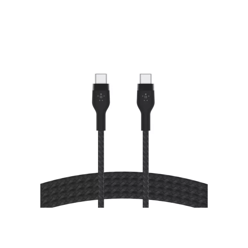 Καλώδιο BoostCharge USB-C/USB-C πλεκτό σιλικόνης 2 m, μαύρο
