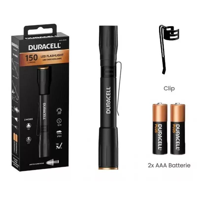 Duracell DF150 φακός μαύρος