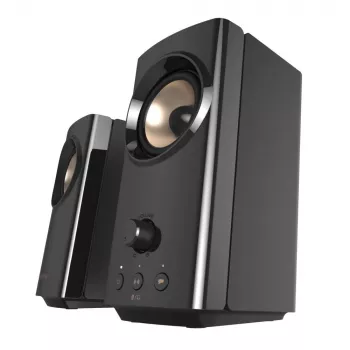 CREATIVE T60 2.0 συμπαγή ηχεία Hi-Fi desktop με καθαρό διάλογο και surround μέσω Sound Blaster SmartComms Kit, θύρες USB-C audio, μικροφώνου και headset B