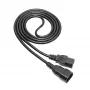Καλώδιο τροφοδοσίας server Akyga AK-UP-06 IEC C14 σε C15, 1,8 m, μαύρο