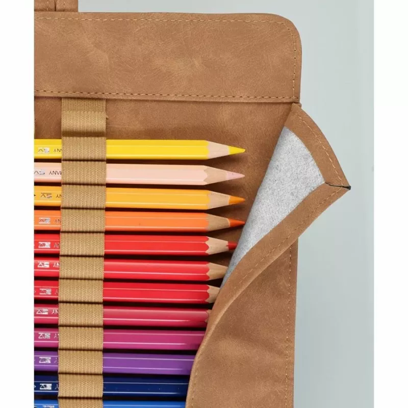 Κασετίνα Faber-Castell 180010 μαλακή κασετίνα δερματίνη PU καφέ
