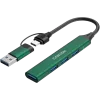 CANYON Hub DS-02 4in1 USB-A/C Πράσινο