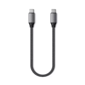 Satechi - Καλώδιο USB - USB-C (M) σε USB-C (M) - 25 cm - τροφοδοσία USB (100 W) (ST-TCC10M)