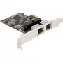 Delock κάρτα PCI Express x1 σε 2 x RJ45 Gigabit LAN RTL8111 (88615)