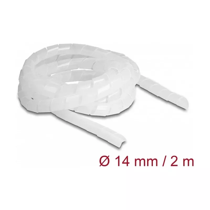 Σπιράλ σωλήνας DeLOCK εύκαμπτος 2 m x 14 mm διαφανές πολυαιθυλένιο