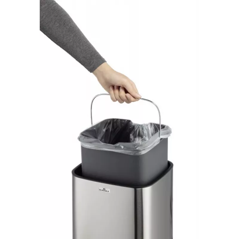 Durable TOUCH 12L ορθογώνιος ανοξείδωτο ατσάλι ασημί μαύρο