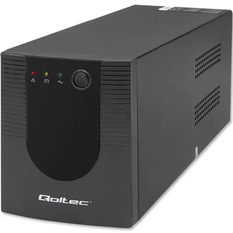 Qoltec Monolith 53775 UPS Line-Interactive, 1200 VA (1,2 kVA) / 720 W, AVR, 4 πρίζες AC, μαύρο
