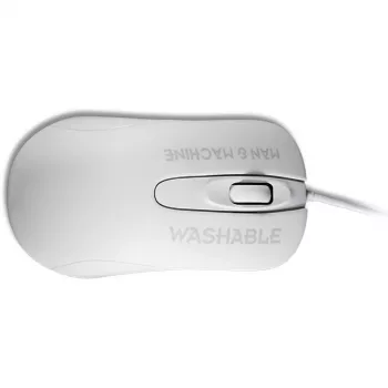 Ενσύρματο αμφίχειρο οπτικό ποντίκι ManMachine Man & Machine C — USB Type-A, Laser 1000 DPI, 3 κουμπιά, τροχός κύλισης (υγιεινό λευκό)