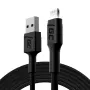 Καλώδιο Lightning σε USB-A Green Cell KABGC12, 2 m, Lightning – USB A, μαύρο