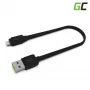 Green Cell KABGC02 Καλώδιο Lightning 0,25 m μαύρο