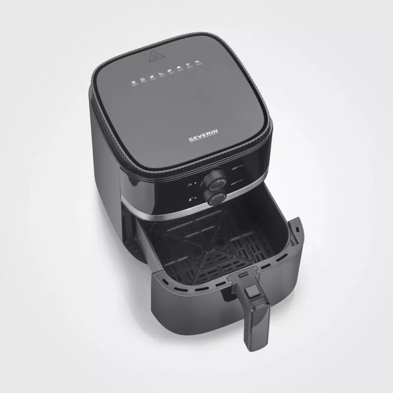 Φριτέζα θερμού αέρα Severin FR 2452 4,3 L 1500 W μαύρο ασημί