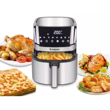 Ηλεκτρική φριτέζα Beper P101FRI070 χωρητικότητα 1,5 L ρυθμιζόμενη θερμοκρασία, συμπαγής για τον πάγκο