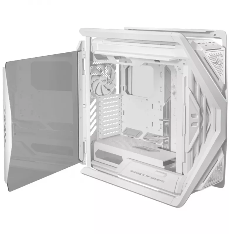 ASUS ROG GR701 Hyperion White, PC, Λευκό, ATX, EATX, micro ATX, Mini-ITX, Αλουμίνιο, Multi, Front