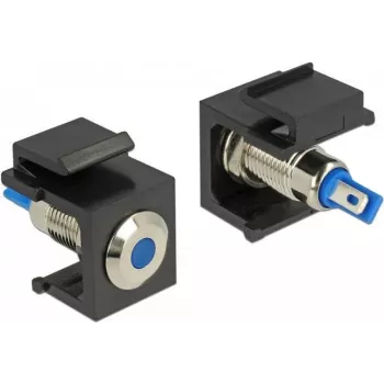 Delock 86461 Keystone LED, μπλε 6 V, μαύρο