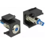 Delock 86461 Keystone LED, μπλε 6 V, μαύρο