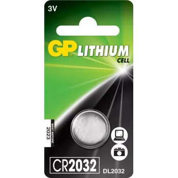Μπαταρία κουμπί λιθίου GP CR2032 3V, 1 τεμ. (blister)