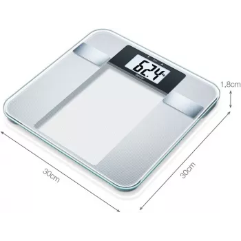 Beurer BG 13 Square Γκρι, Διαφανές ηλεκτρονική ζυγαριά σώματος