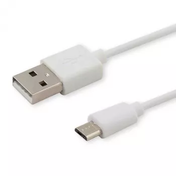 Καλώδιο USB SAVIO CL-123 USB 2.0, USB A σε Micro-USB B, 1 m, λευκό