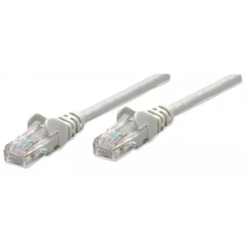 Intellinet Καλώδιο δικτύου patch, Cat5e, 1 m, Γκρι, CCA, U/UTP, PVC, RJ45, επιχρυσωμένες επαφές, Snagless, Booted, εφ' όρου ζωής εγγύηση
