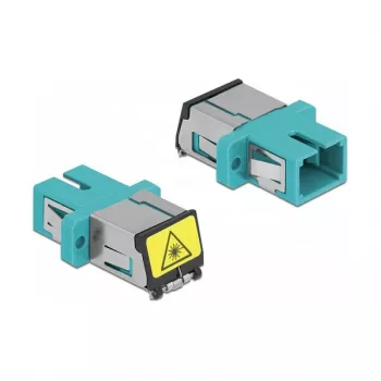 Ζεύξη οπτικής ίνας DeLOCK 86890 SC Simplex υποδοχή σε SC Simplex υποδοχή Multimode Aqua
