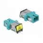 Ζεύξη οπτικής ίνας DeLOCK 86890 SC Simplex υποδοχή σε SC Simplex υποδοχή Multimode Aqua