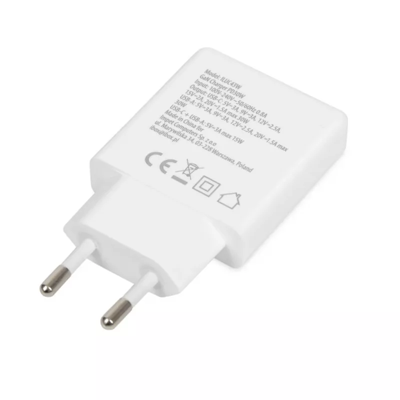 Φορτιστής iBox ILUC43W για φορητές συσκευές Universal λευκό AC Indoor