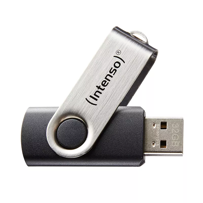USB Flash Drive Intenso 32GB USB Type-A 2.0 Μαύρο Ασημί