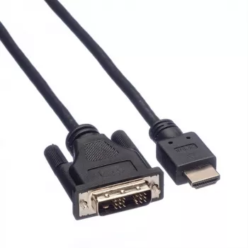 ROLINE καλώδιο αντάπτορα HDMI σε DVI-D (Single Link) - 1,5m - μαύρο (11.04.5516)