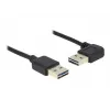 Καλώδιο USB DeLOCK 1m USB 2.0 A m/m 90° μαύρο