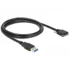 Καλώδιο USB DeLOCK 1m USB 3.0 USB 3.2 Gen 1 Micro-USB B μαύρο