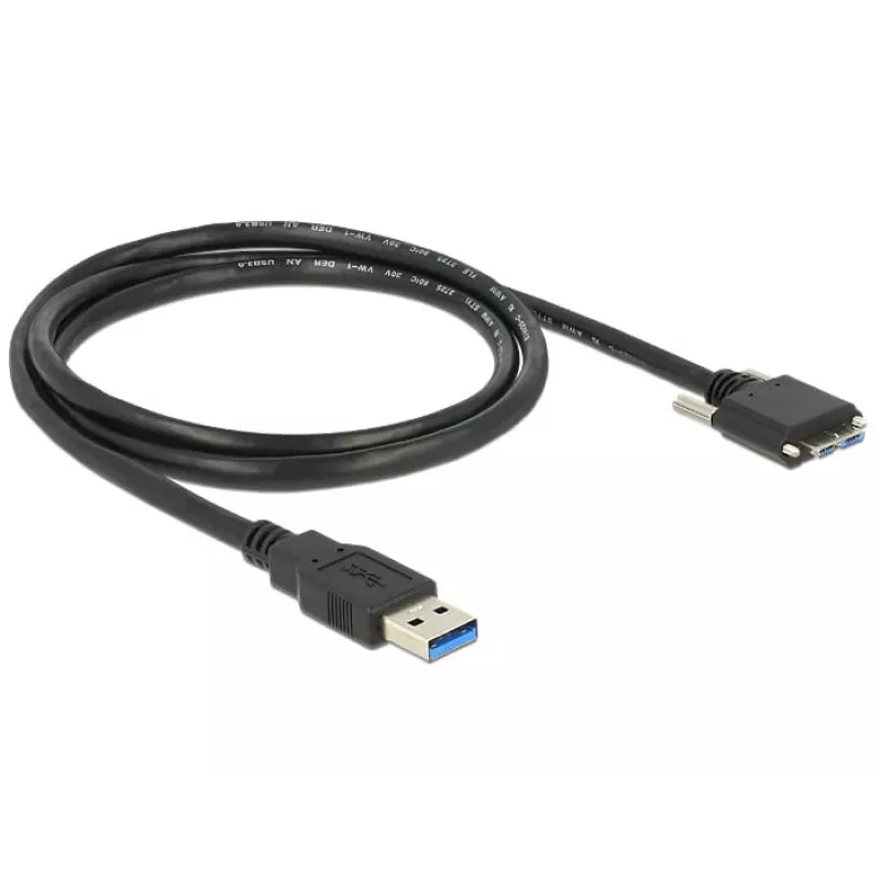 Καλώδιο USB DeLOCK 1m USB 3.0 USB 3.2 Gen 1 Micro-USB B μαύρο