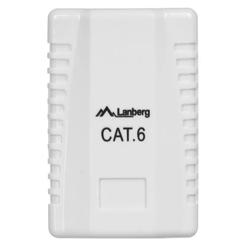 LANBERG Πρίζα τοίχου RJ-45 OU6-0001-W, Cat6, λευκή