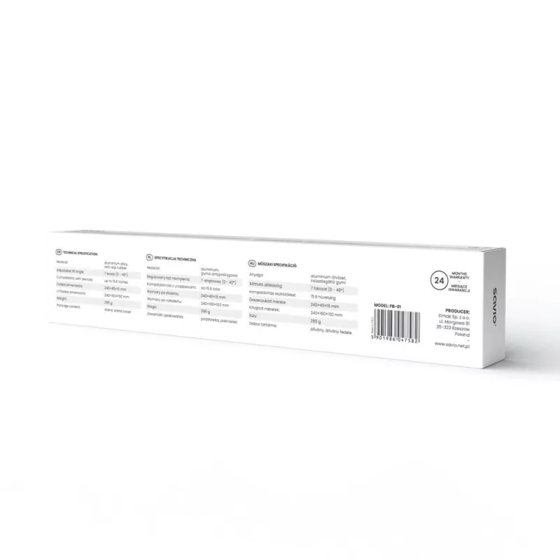 Βάση laptop Savio SAVPB-01 Ασημί