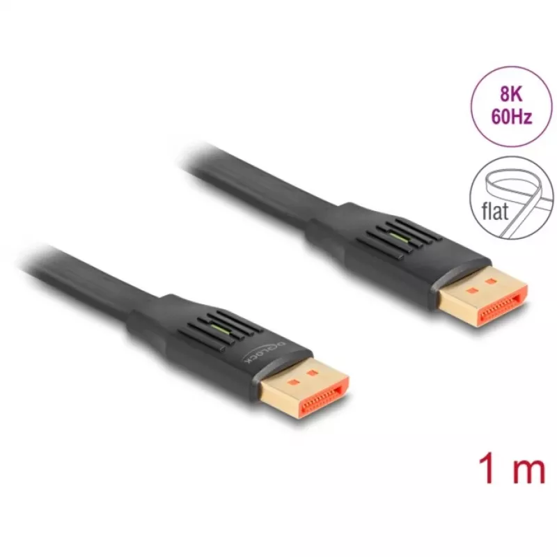 DeLOCK καλώδιο DisplayPort flat 8K 60 Hz 1 m