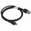 AUKEY CB-CD30 καλώδιο USB-A σε USB-C 0,9 m, πλεκτό νάιλον, 60W PD, 3A, μαύρο