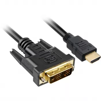 Καλώδιο προσαρμογέα Sharkoon - Single Link - HDMI αρσενικό σε DVI-D αρσενικό