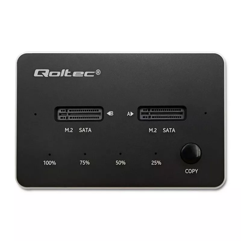 Σταθμός σύνδεσης Qoltec 50310 Drive 2x SSD M.2 SATA NGFF USB Type-C